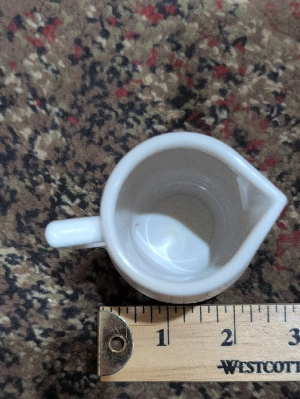 Clipper Off White Plastic Mini Creamer Pitcher